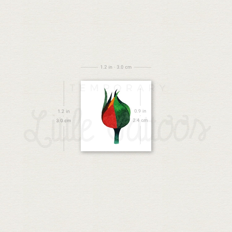 Rose Bud Temporary Tattoo by Zihee - Set of 3