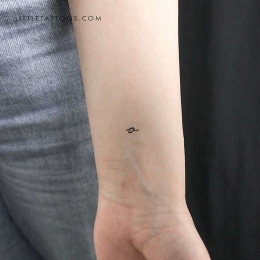 O Handwritten Letter Temporary Tattoo - Set of 3