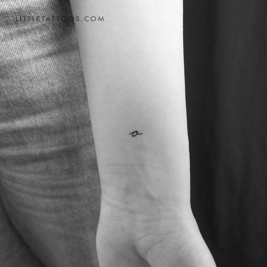 O Handwritten Letter Temporary Tattoo - Set of 3