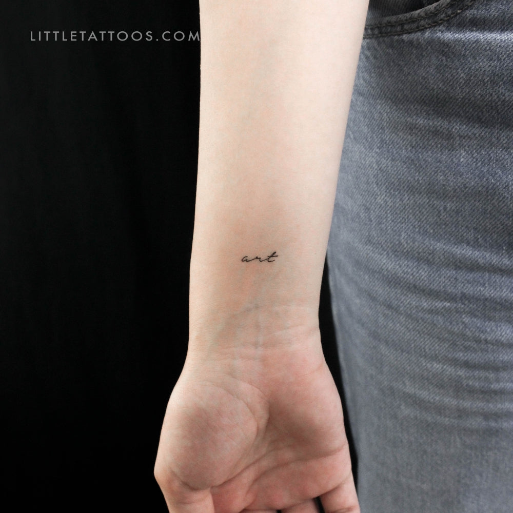 Handwritten 'Art' Temporary Tattoo
