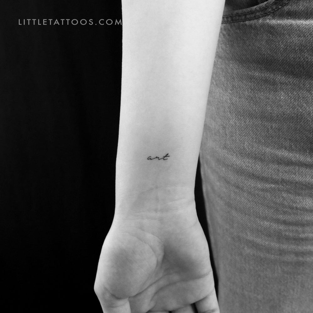 Handwritten 'Art' Temporary Tattoo