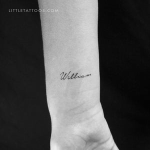 William Temporary Tattoo - Set of 3