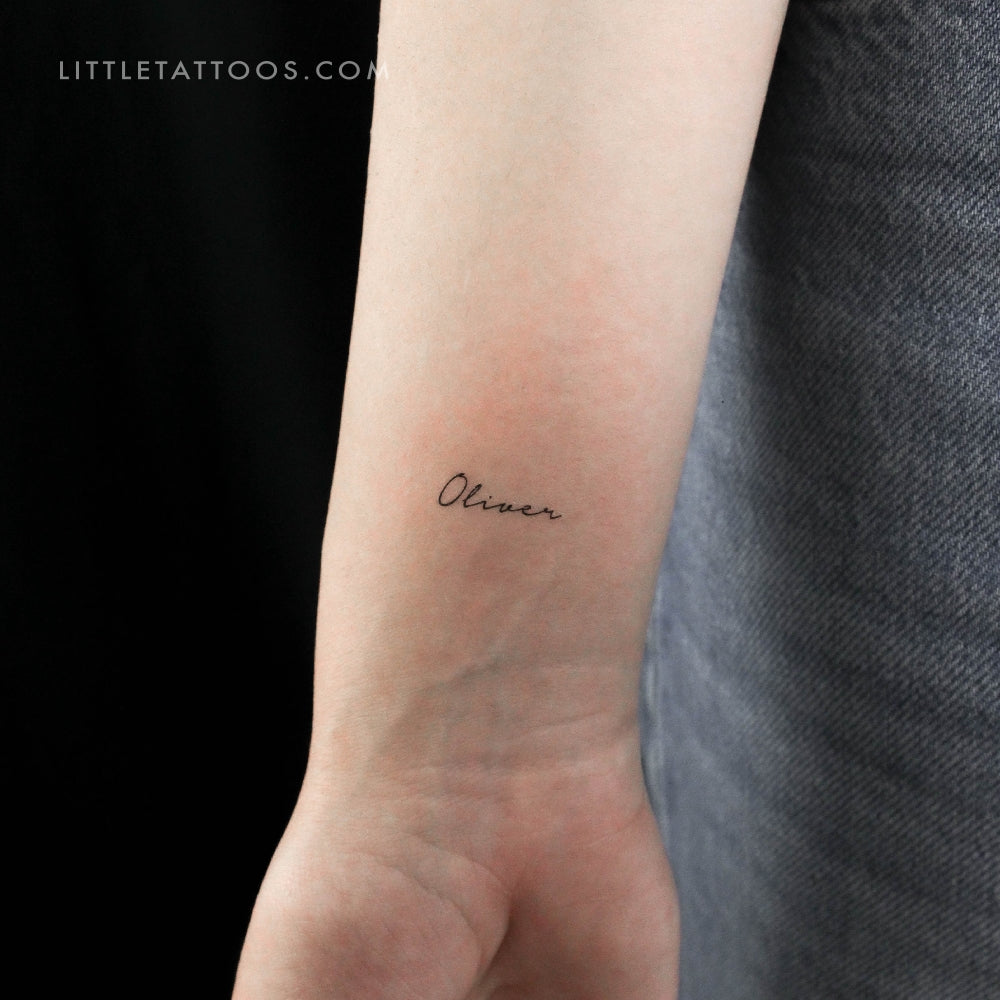 Small Oliver Temporary Tattoo - Set of 3