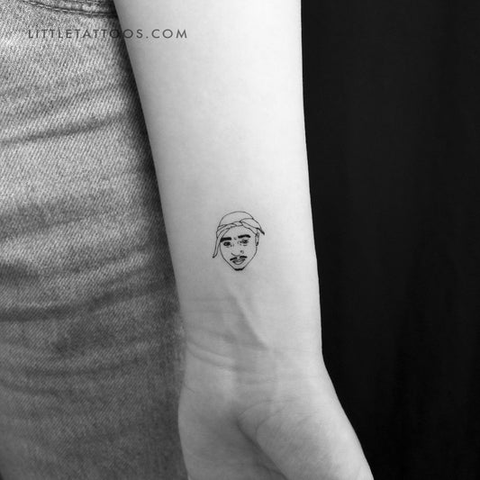 Tatuaje temporal de Tupac - Juego de 3