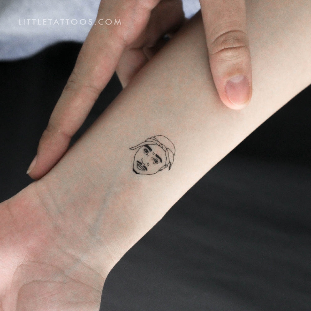 Tatuaje temporal de Tupac - Juego de 3