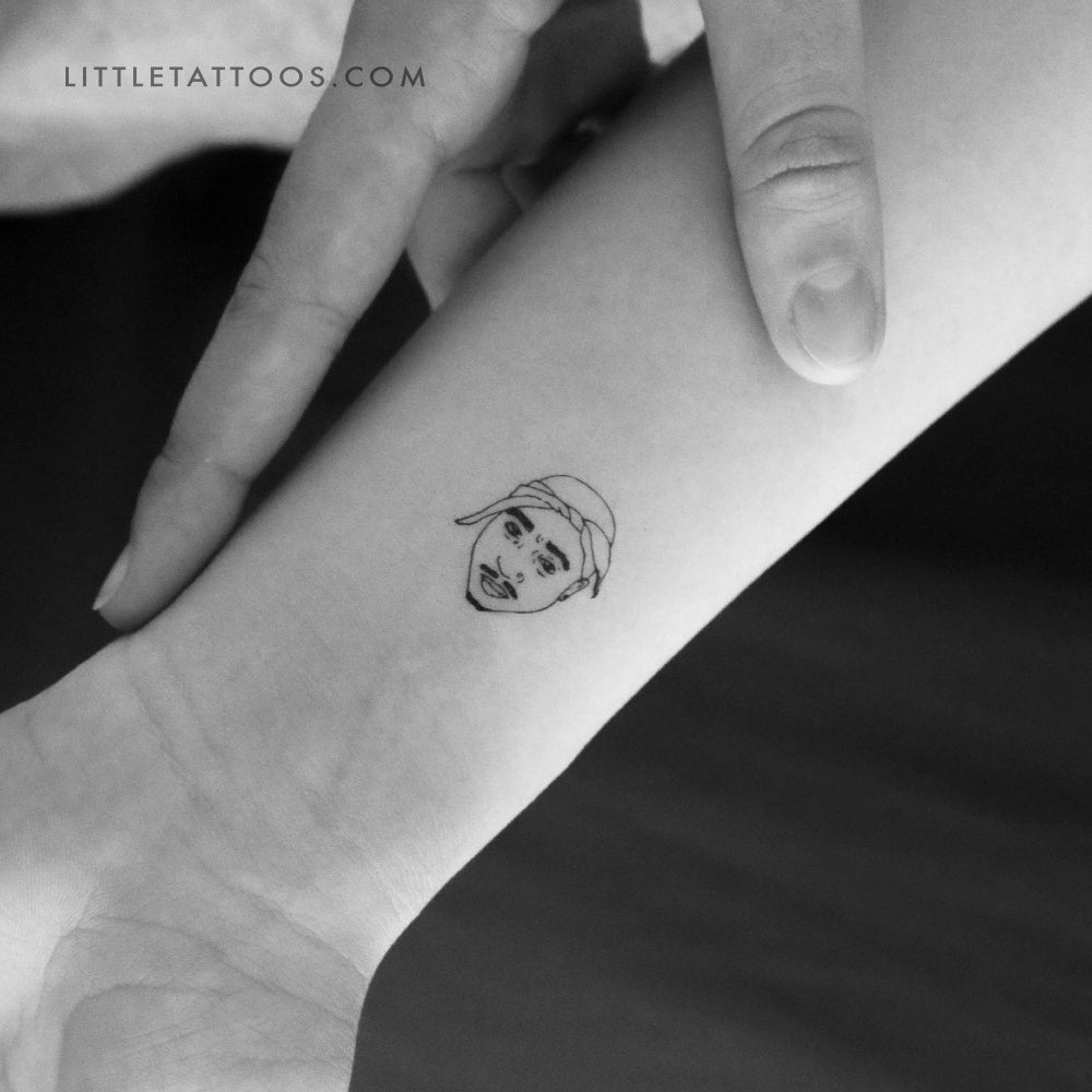 Tatuaje temporal de Tupac - Juego de 3
