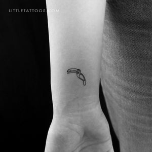 Minimalist Toucan Temporary Tattoo - Set of 3