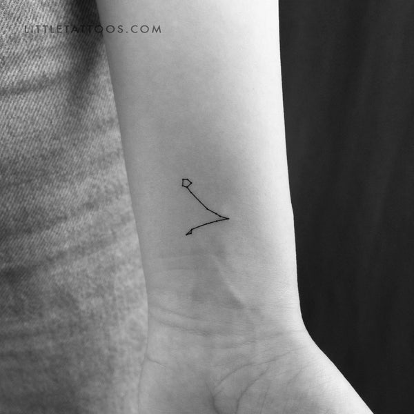 Tiny Pisces Constellation Temporary Tattoo - Set of 3