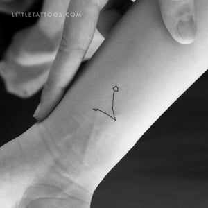 Tiny Pisces Constellation Temporary Tattoo - Set of 3