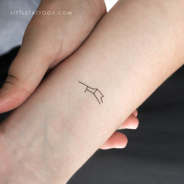 Tiny Virgo Constellation Temporary Tattoo - Set of 3