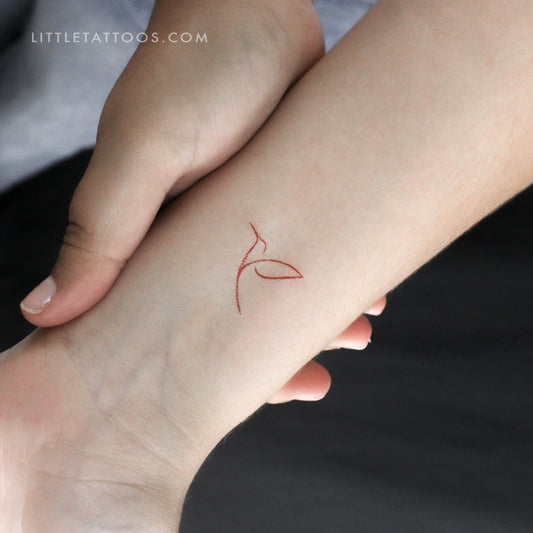 Tatuaje temporal de colibrí rojo (juego de 3)