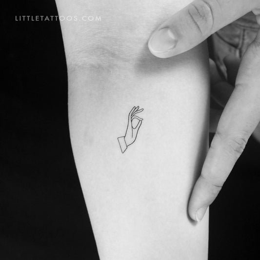 Tatuaje temporal Vitarka Mudra - Juego de 3