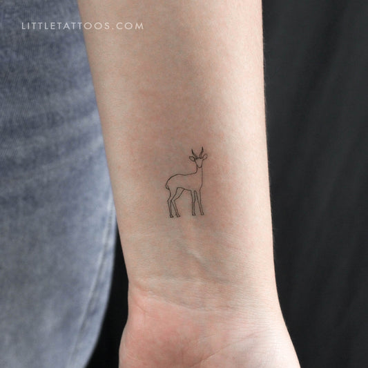 Tatuaje temporal de gacela - Juego de 3