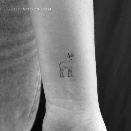 Tatuaje temporal de gacela - Juego de 3