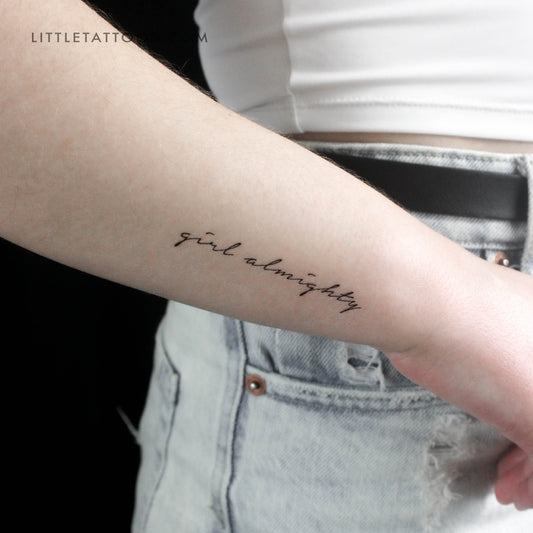 Tatuaje temporal de Chica Todopoderosa - Juego de 3
