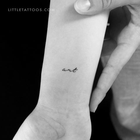 Handwritten 'Art' Temporary Tattoo