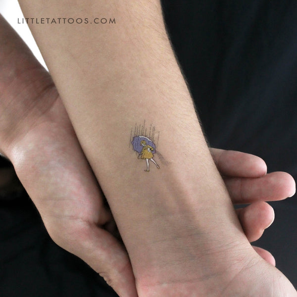 Morton Salt Umbrella Girl Temporary Tattoo - Set of 3