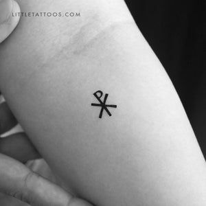 Small Chi Rho Temporary Tattoo - Set of 3