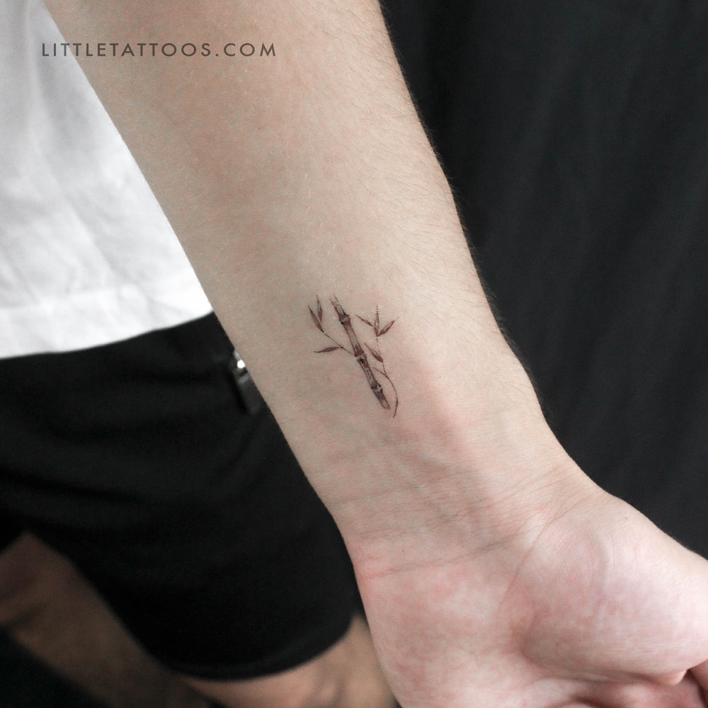 Tatuaje temporal de bambú - Juego de 3