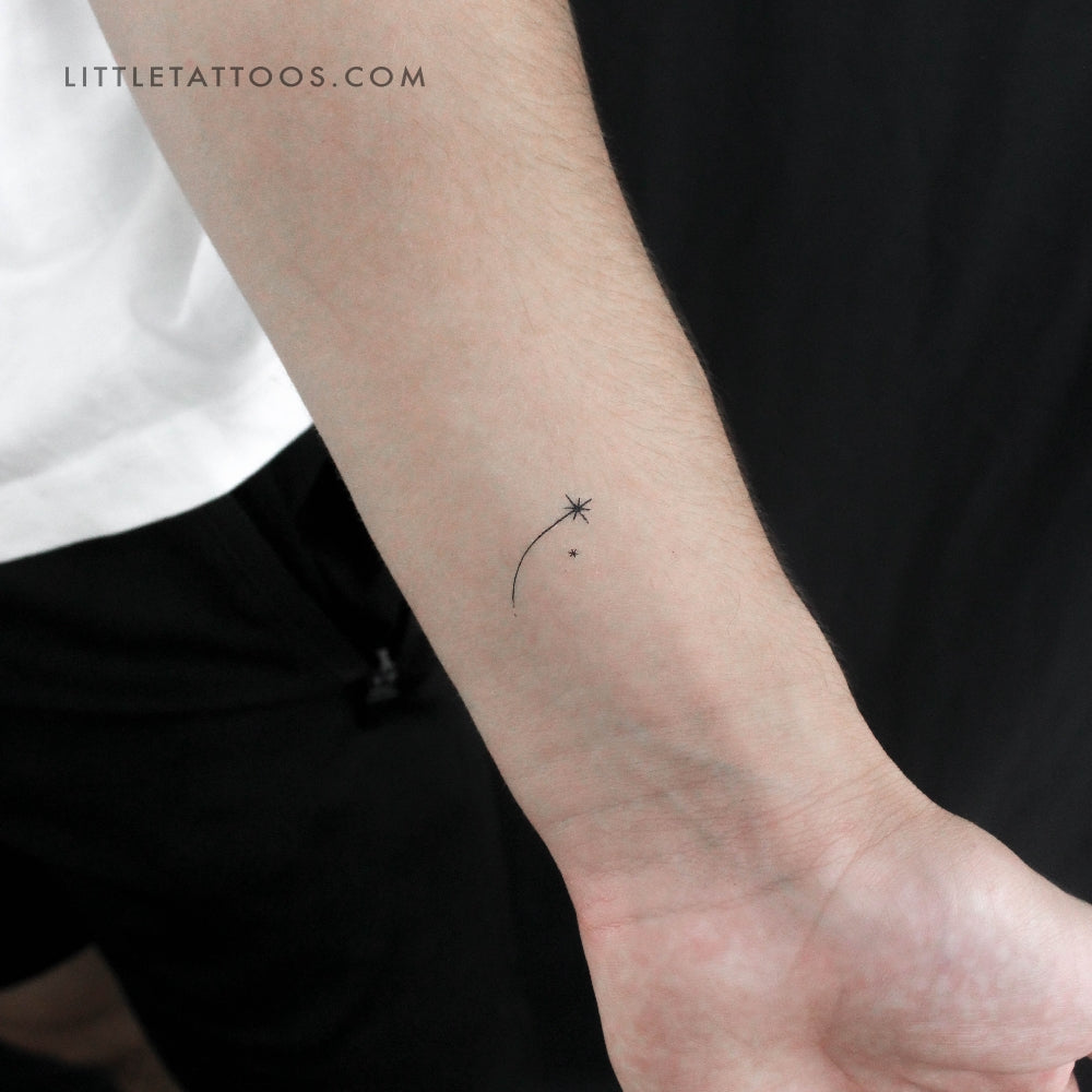 Tiny Shooting Star Temporary Tattoo - Set of 3