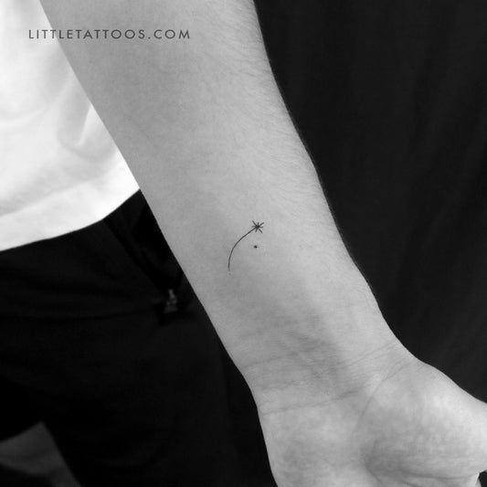 Tatuaje temporal de estrella fugaz diminuta - Juego de 3