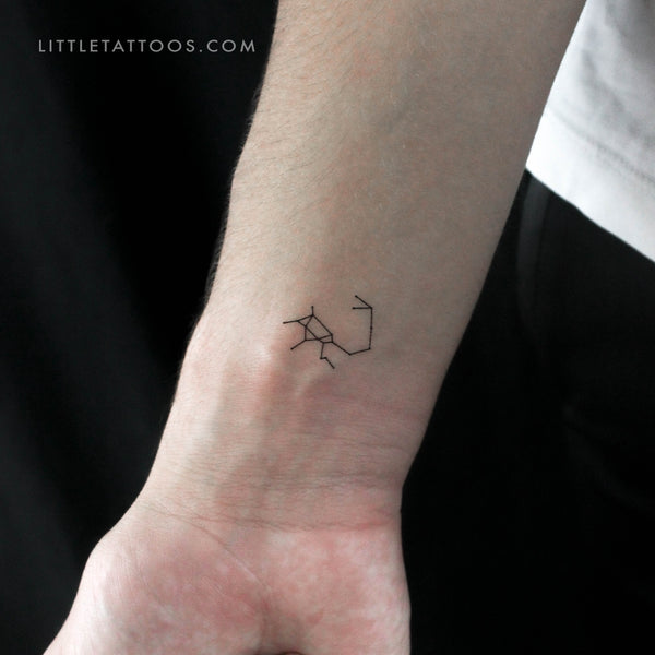 Tiny Sagittarius Constellation Temporary Tattoo - Set of 3