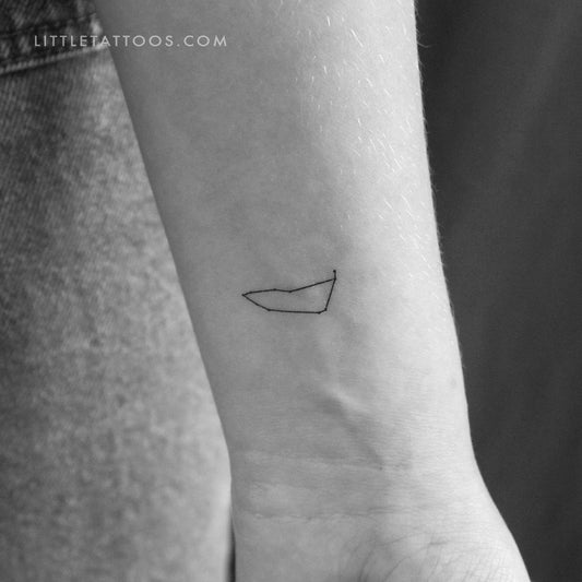 Tatuaje temporal pequeño de la constelación de Capricornio (juego de 3)