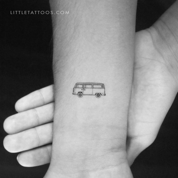 Volkswagen T2 Van Temporary Tattoo - Set of 3