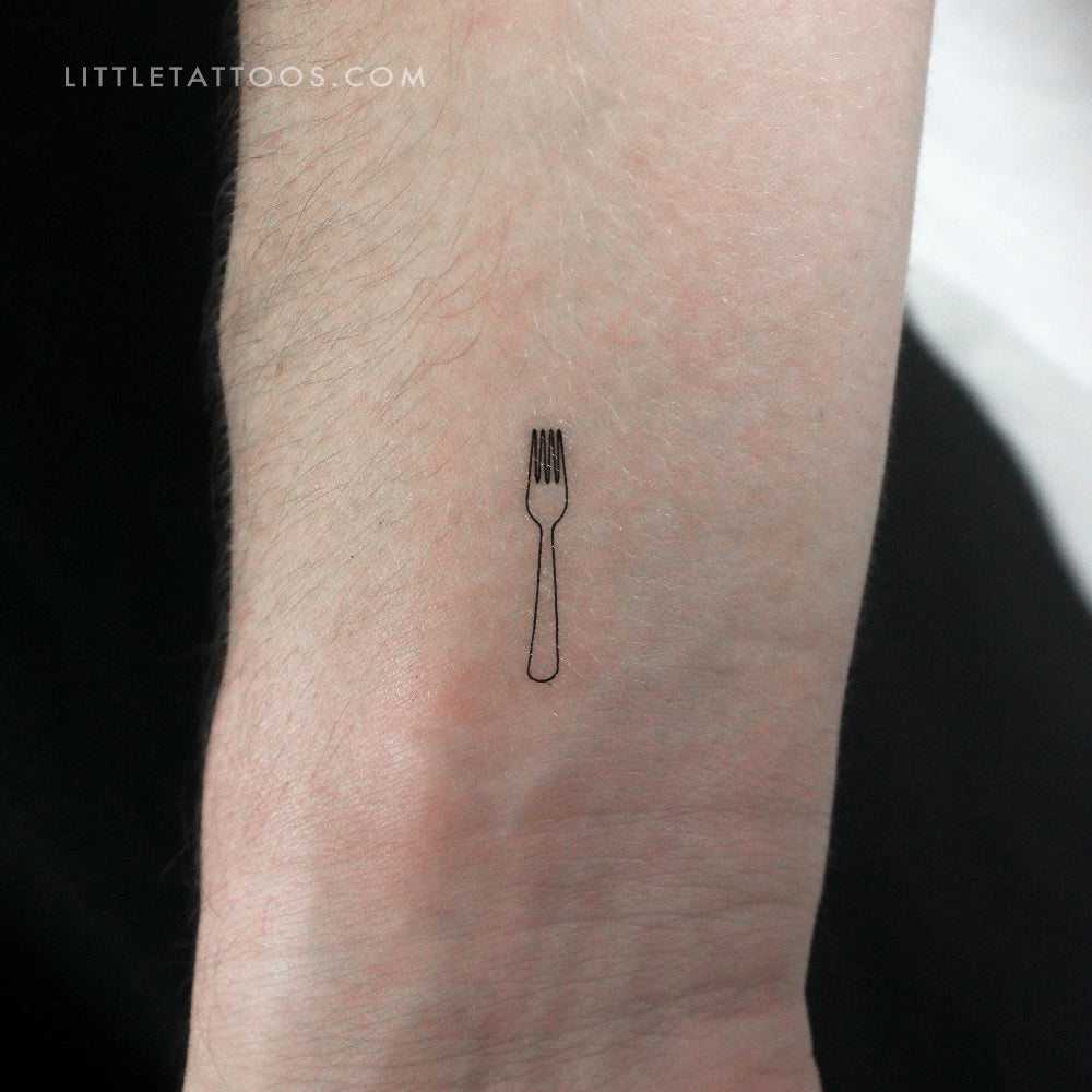 Tatuaje temporal de tenedor - Juego de 3