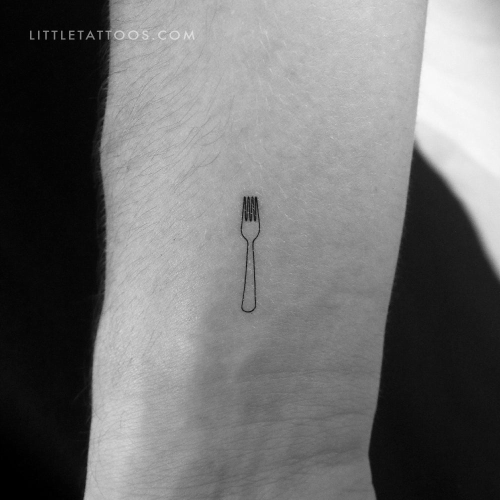 Tatuaje temporal de tenedor - Juego de 3