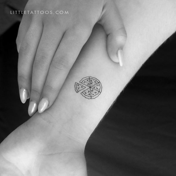 Pizza Slices Temporary Tattoo - Set of 3