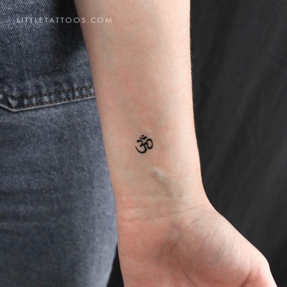 Tatuaje temporal pequeño Om - Juego de 3