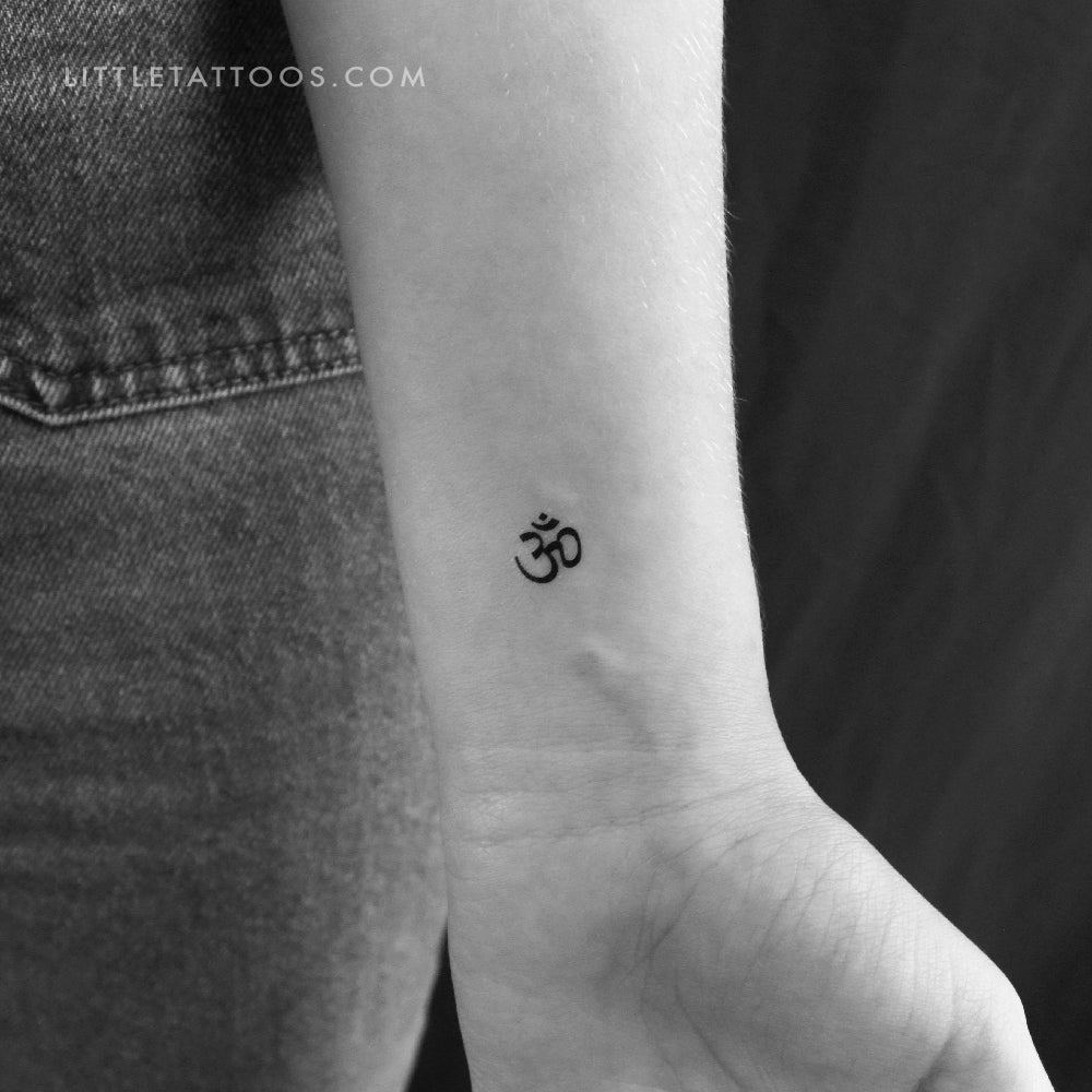 Tatuaje temporal pequeño Om - Juego de 3