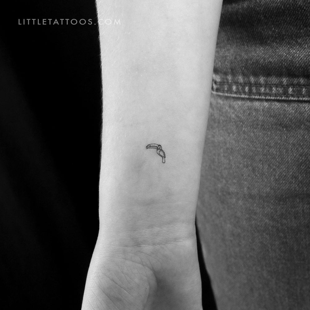 Tatuaje temporal de tucán pequeño - Juego de 3