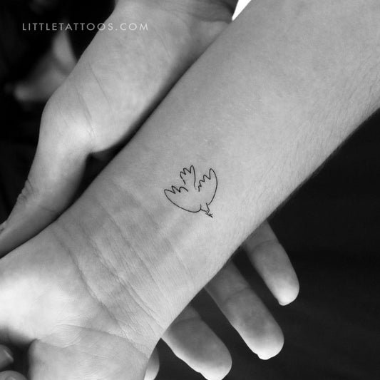 Tatuaje temporal de la Paloma de la Paz (juego de 3)