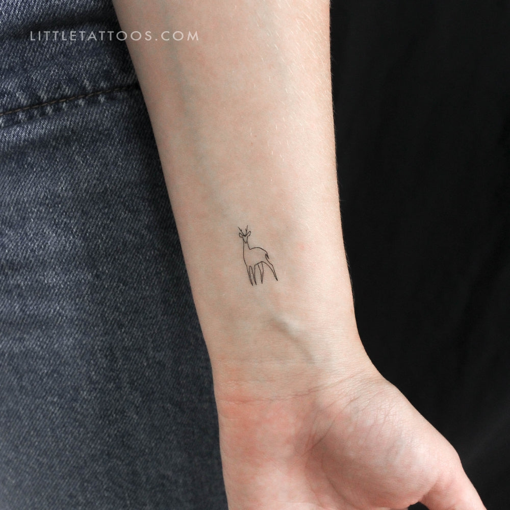 Tatuaje temporal de ciervo - Juego de 3