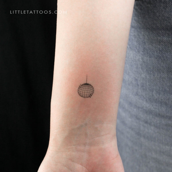 Little Disco Ball Temporary Tattoo - Set of 3