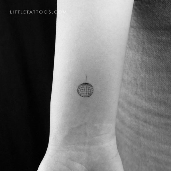 Little Disco Ball Temporary Tattoo - Set of 3