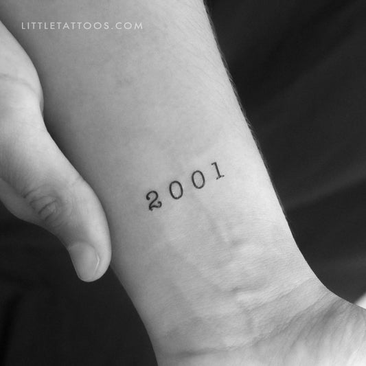Tatuaje temporal del año de nacimiento 2001 (juego de 3)