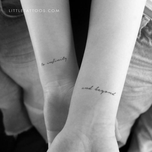Tatuajes temporales "Hasta el infinito y más allá" - Set de 3+3