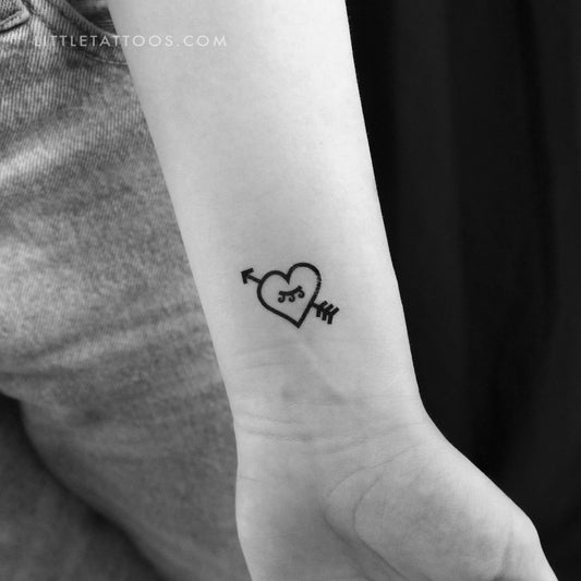 Tatuaje temporal de corazón y flecha de 1991.ink (juego de 3)