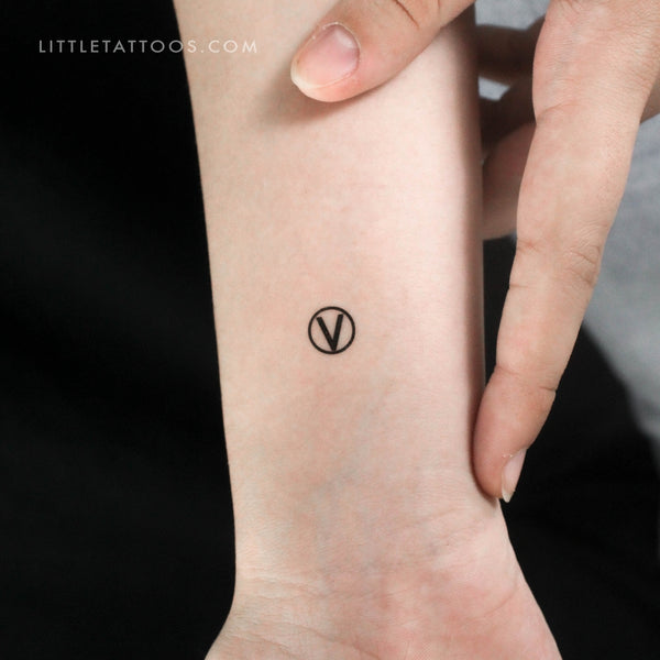 Vegetarian Movement Symbol Temporary Tattoo - Set of 3