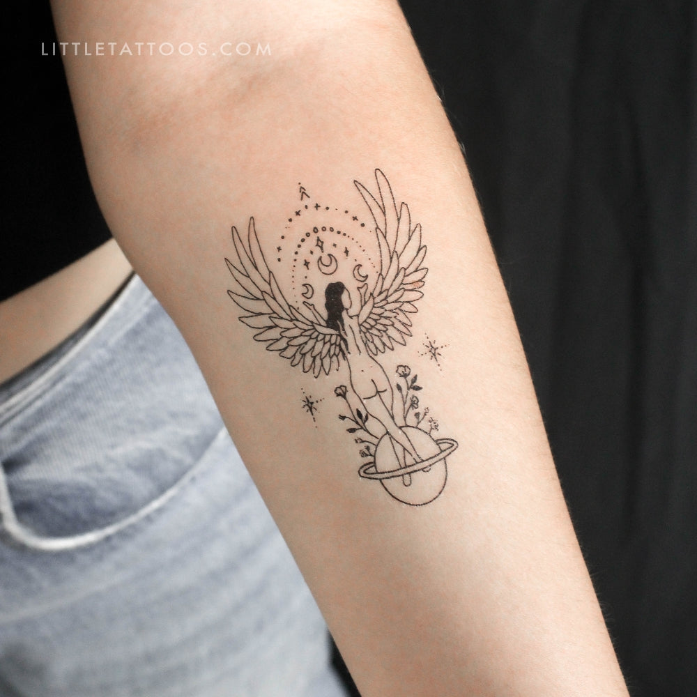 Small Angel Tattoos That Shine for Women