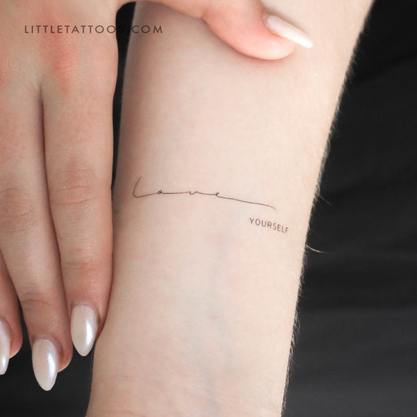 Love Yourself Temporary Tattoo by Harmlessberry