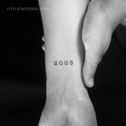 2003 Birth Year Temporary Tattoo - Set of 3