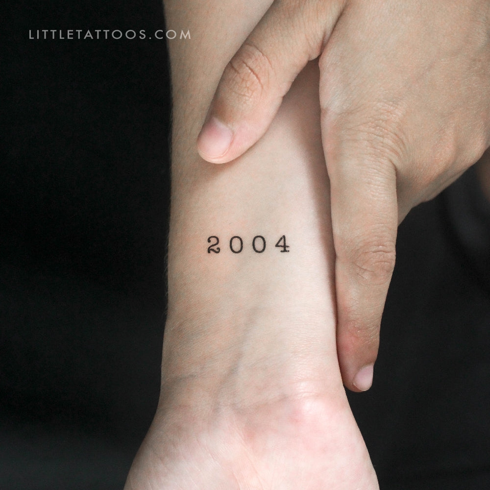 Tatuaje temporal del año de nacimiento 2004 (juego de 3)