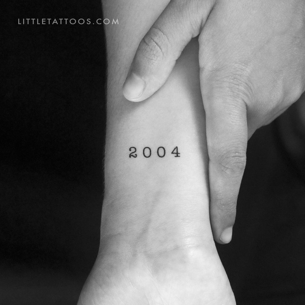 Tatuaje temporal del año de nacimiento 2004 (juego de 3)