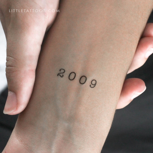 2009 Birth Year Temporary Tattoo - Set of 3