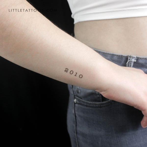 2010 Birth Year Temporary Tattoo - Set of 3