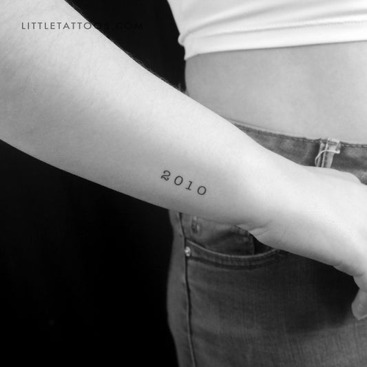 Tatuaje temporal del año de nacimiento 2010 (juego de 3)